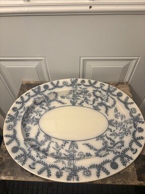 Antique Copeland Spode Blue Grey Delhi Platter